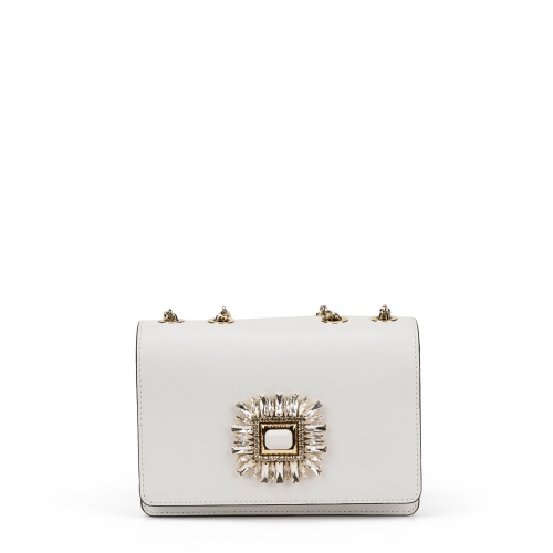 Cromia Дамска бяла мини чанта