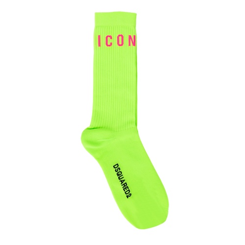 DSQUARED2 BEACHWEAR Сигнално зелени чорапи