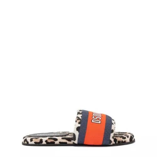 DSQUARED2 Дамски леопардови чехли - Pepina DSQUARED2 Дамски леопардови чехли