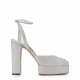 Casadei Дамски сребърни обувки с платформа - изглед 1