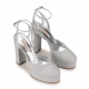Casadei Дамски сребърни обувки с платформа - изглед 2