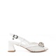 RENZONI Дамски бели сандали - изглед 1