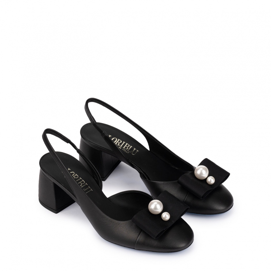 Loriblu Дамски черно обувки с перли - изглед 2
