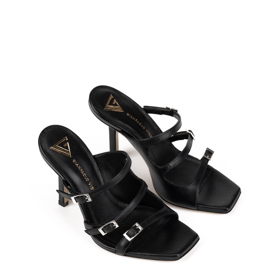 GIAMPAOLO VIOZZI Дамски черни сандали - изглед 2