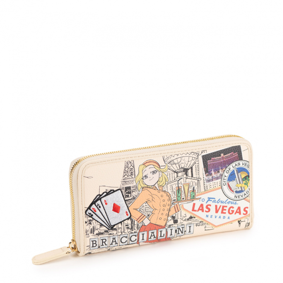Braccialini Дамски портфейл с щампа Las Vegas - изглед 3