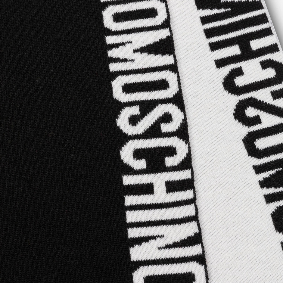 MOSCHINO Вълнен шал с лого - изглед 2