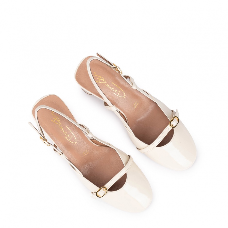 Bianca Di Дамски светли обувки с отворена пета - изглед 4