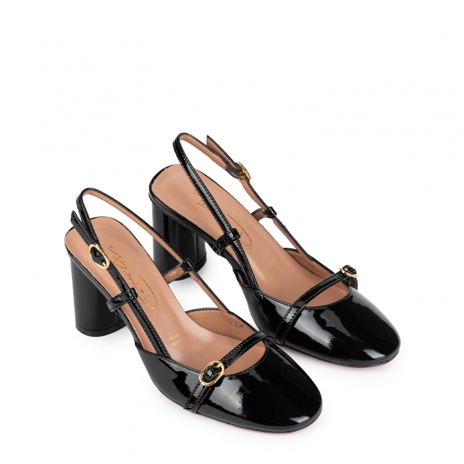 Bianca Di Дамски черни обувки с отворена пета - изглед 3