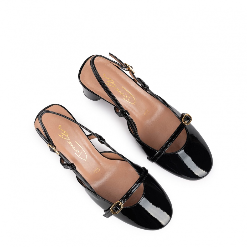 Bianca Di Дамски черни обувки с отворена пета - изглед 4
