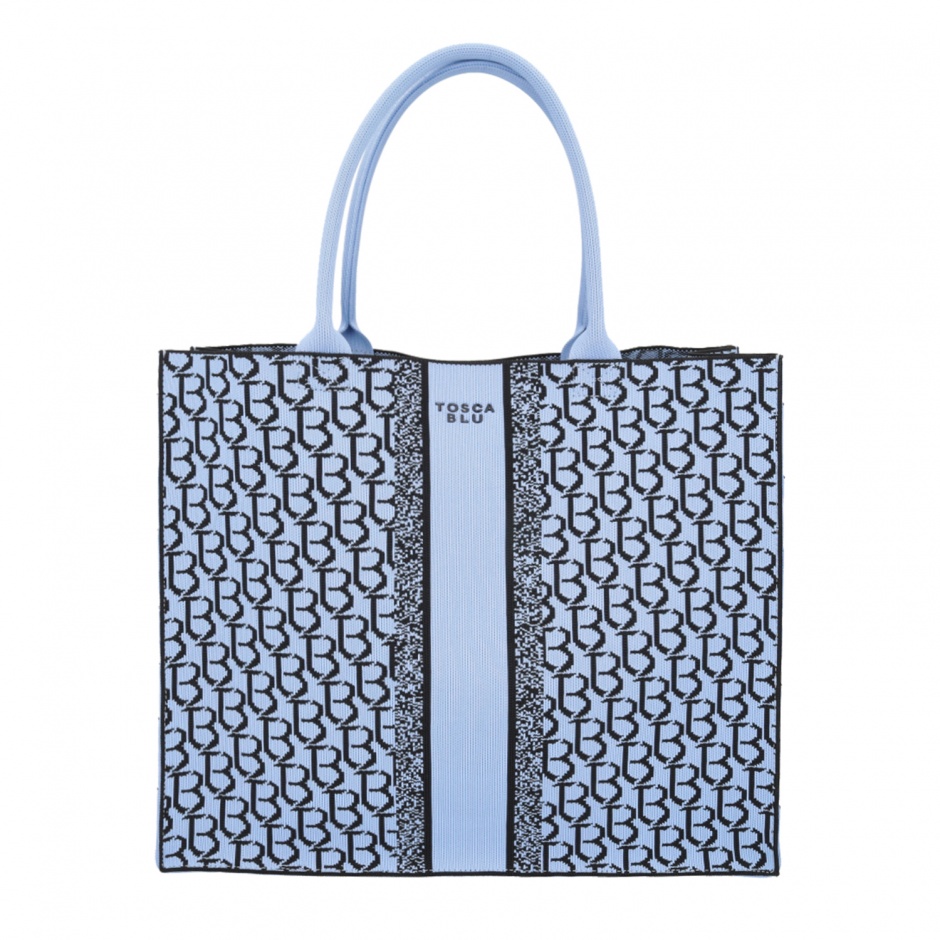 TOSCA BLU Дамска синя чанта текстил - изглед 1