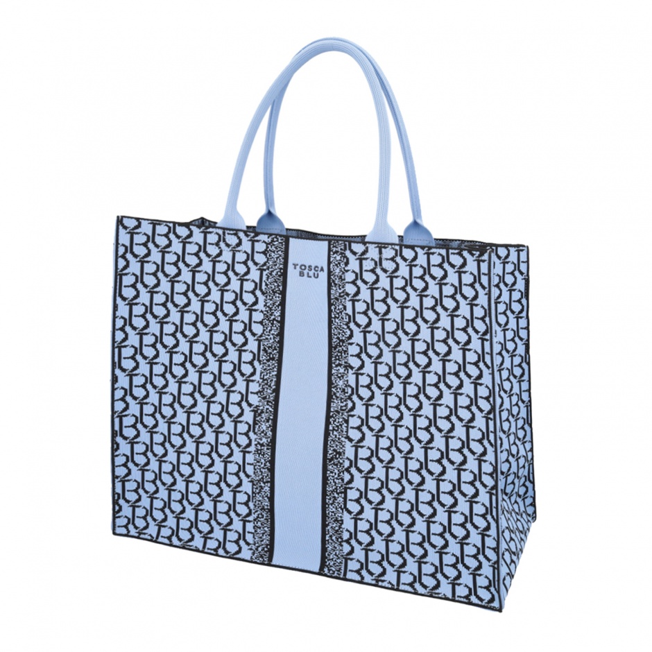 TOSCA BLU Дамска синя чанта текстил - изглед 2