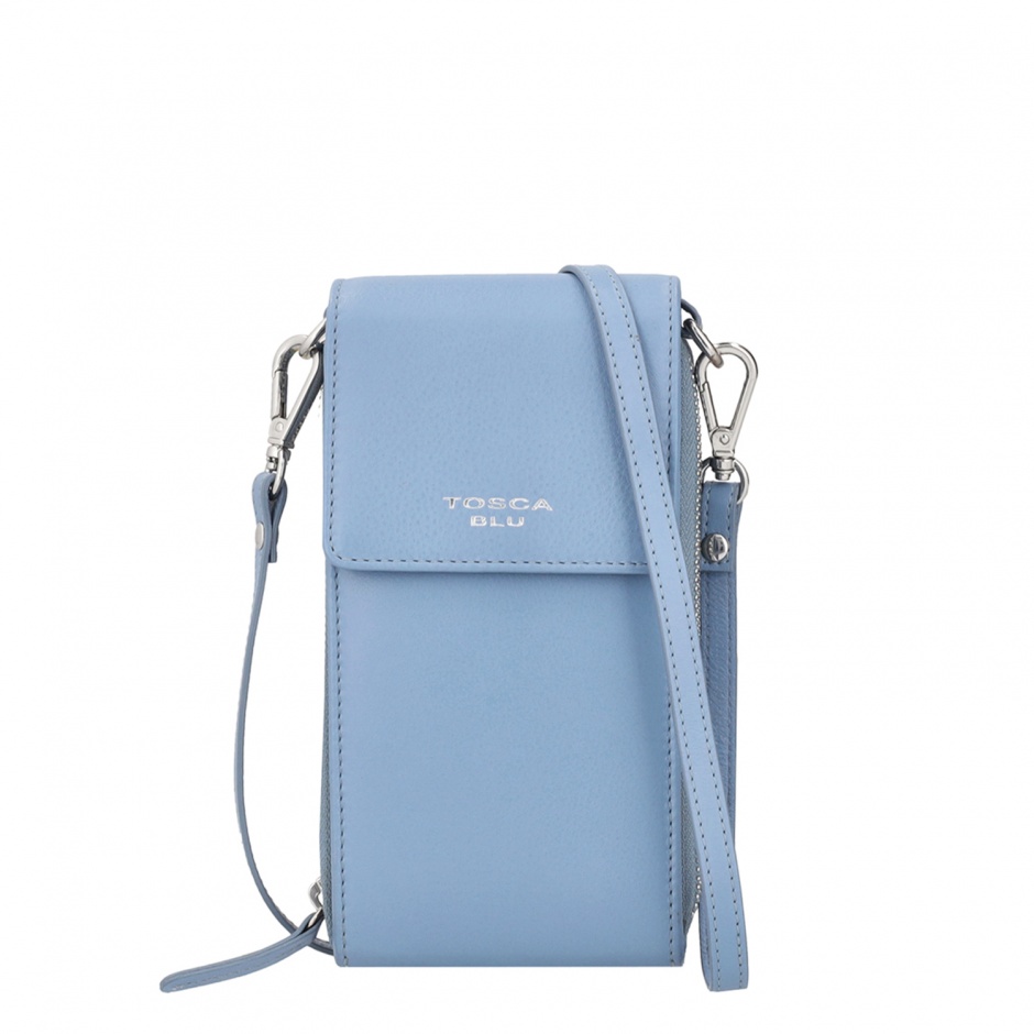 TOSCA BLU Дамска синя чанта за телефон - изглед 1