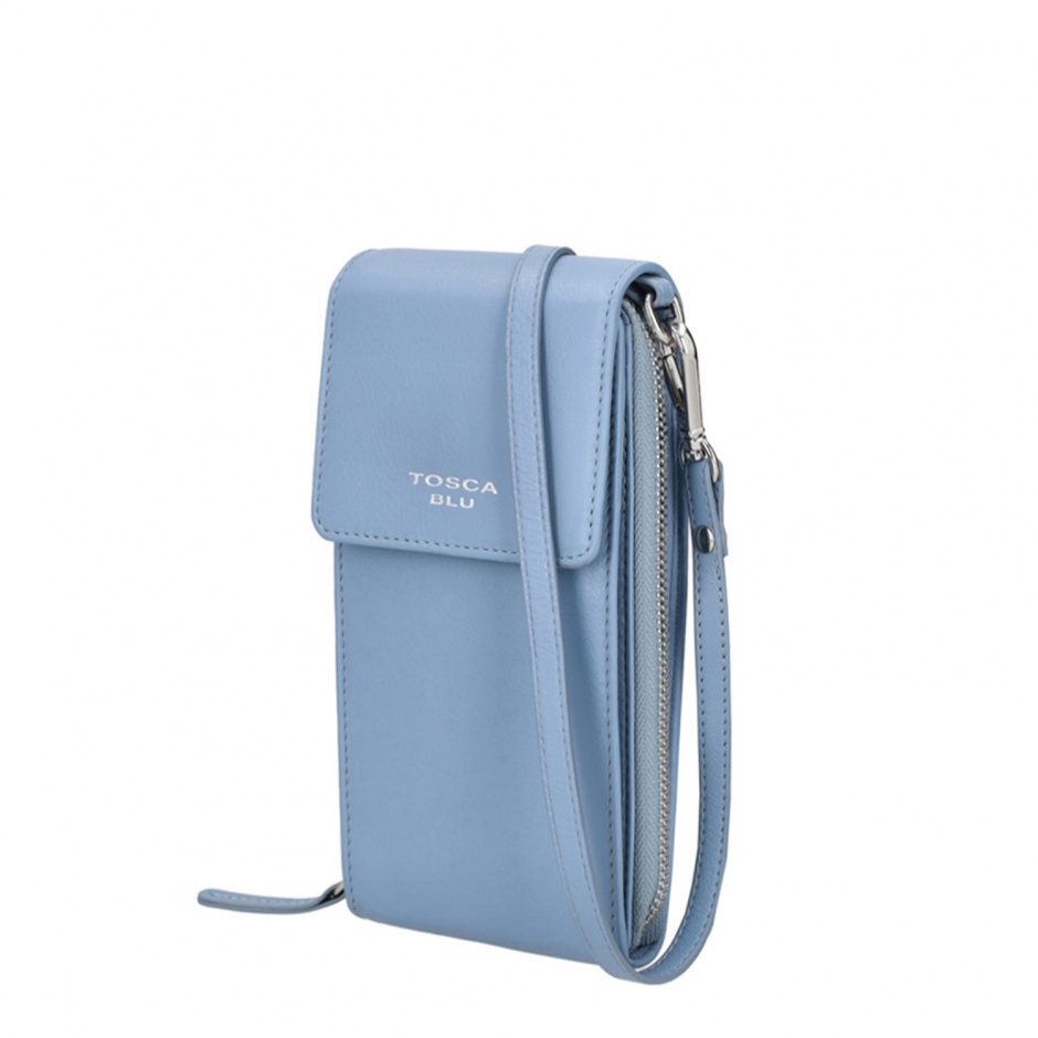 TOSCA BLU Дамска синя чанта за телефон - изглед 2