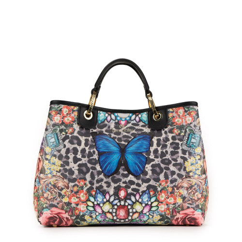 Braccialini Дамска многоцветна чанта с щампа