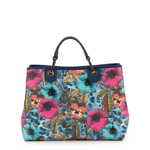 Braccialini Дамска многоцветна чанта с щампа