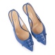 Baldinini Дамски сини остри обувки - изглед 4