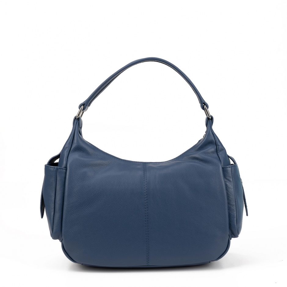 TOSCA BLU Дамска синя кожена чанта - изглед 3