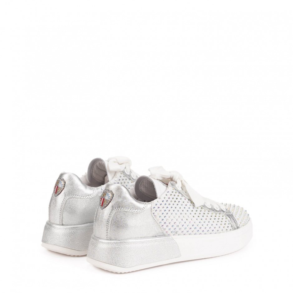 New Italia Shoes Дамски сребърни спортни обувки - изглед 3