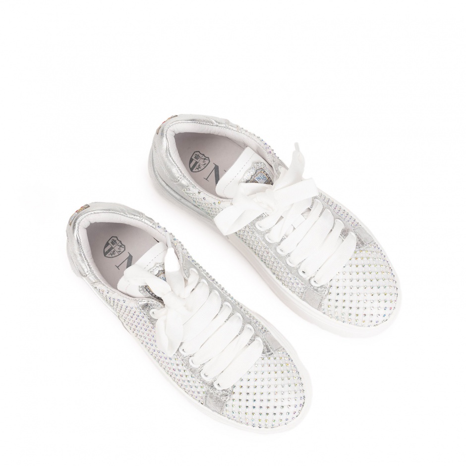 New Italia Shoes Дамски сребърни спортни обувки - изглед 4