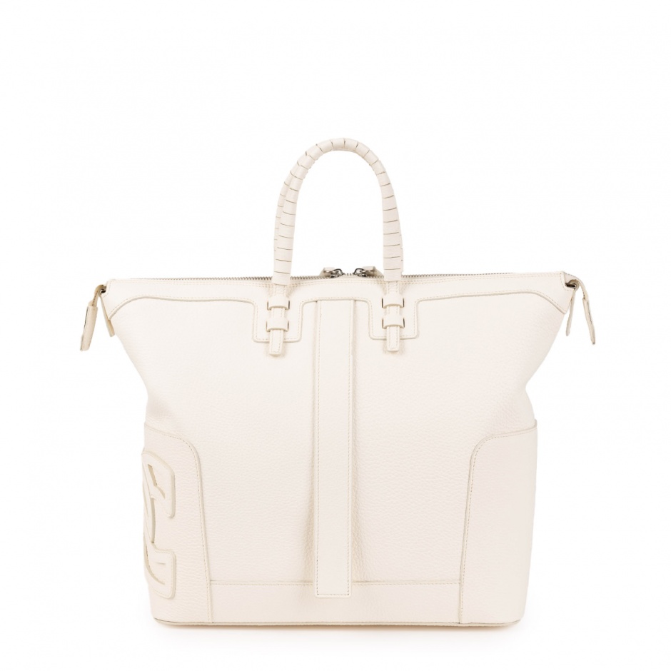 Casadei Дамска бяла кожена чанта C-STYLE - изглед 1