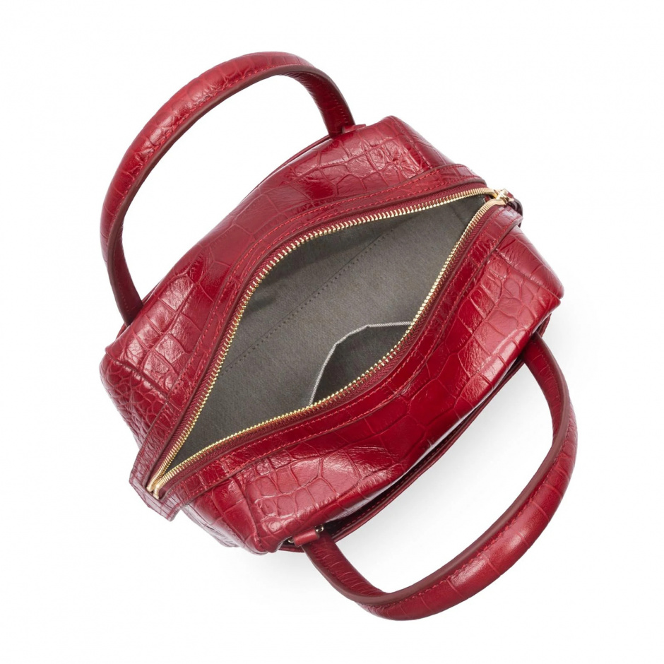 LANCASTER Дамска червена чанта Exotic Croco - изглед 4