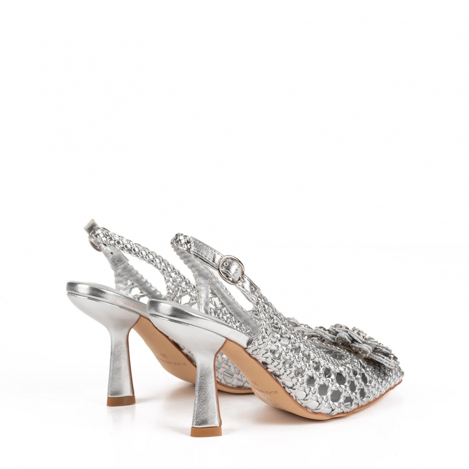 Alma En Pena Дамски сребърни обувки - изглед 3