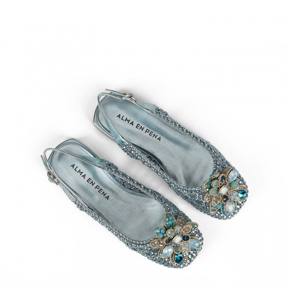 Alma En Pena Дамски сини обувки - изглед 3